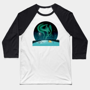 Spotting Northern lights in Finland Baseball T-Shirt